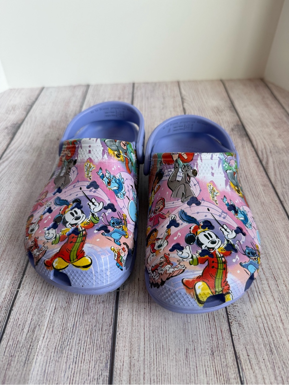 DISNEY Parks Crocs 100 Years of Music & Wonder Purple Clogs Shoes 7 - Picture 2 of 7